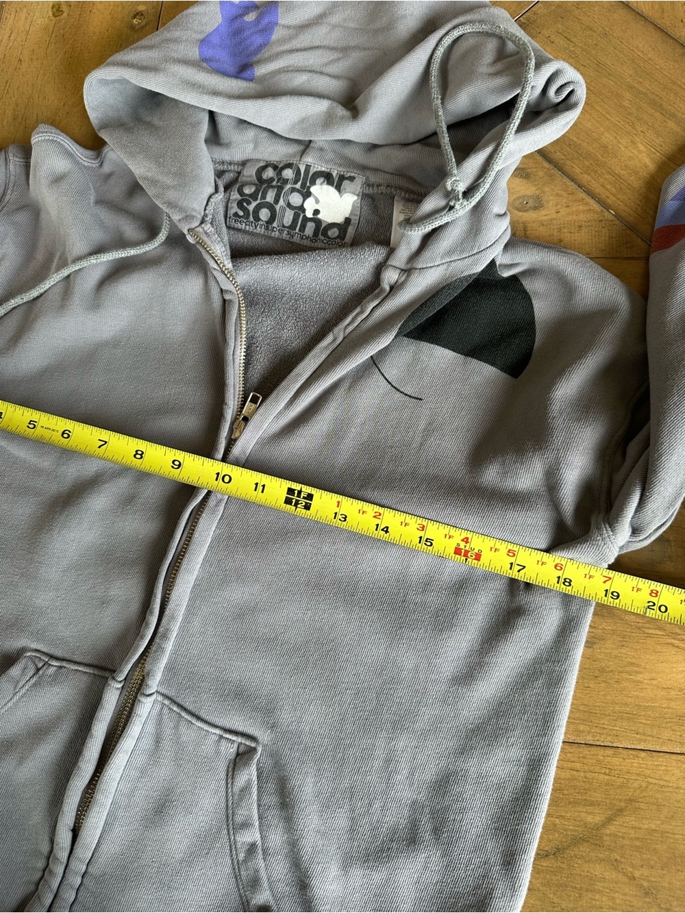 Freecity Zip Up Hoodie Grey Graphic In Super Symphonic Color Unisex S Streetwear - Picture 3 of 7